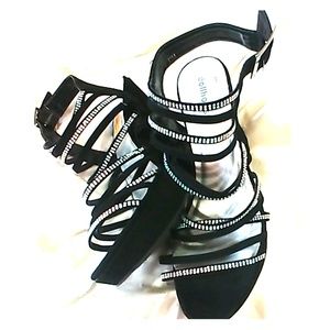 Black and bling shoes
